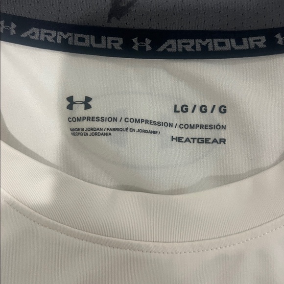 Under Armour White Heat Gear Compression tee sz Large - Picture 3 of 4